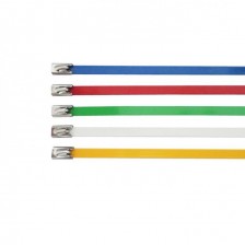 Colorized Epoxy-Polyester Coated ss Ball Lock Ties